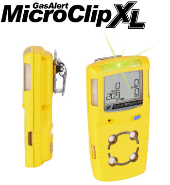 GasAlert Micro Clip XL 4-Gas Monitor model MCXL-XWHM-Y-NA